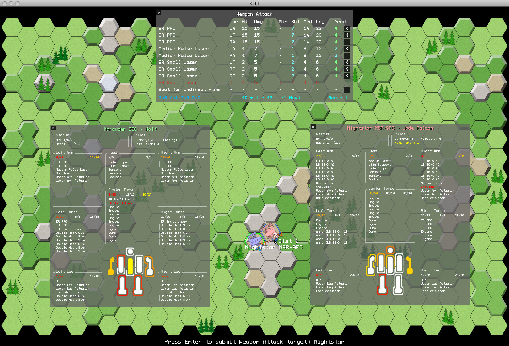 Screenshot of BTTT (BattleTech TableTop) 0.9.2 Beta