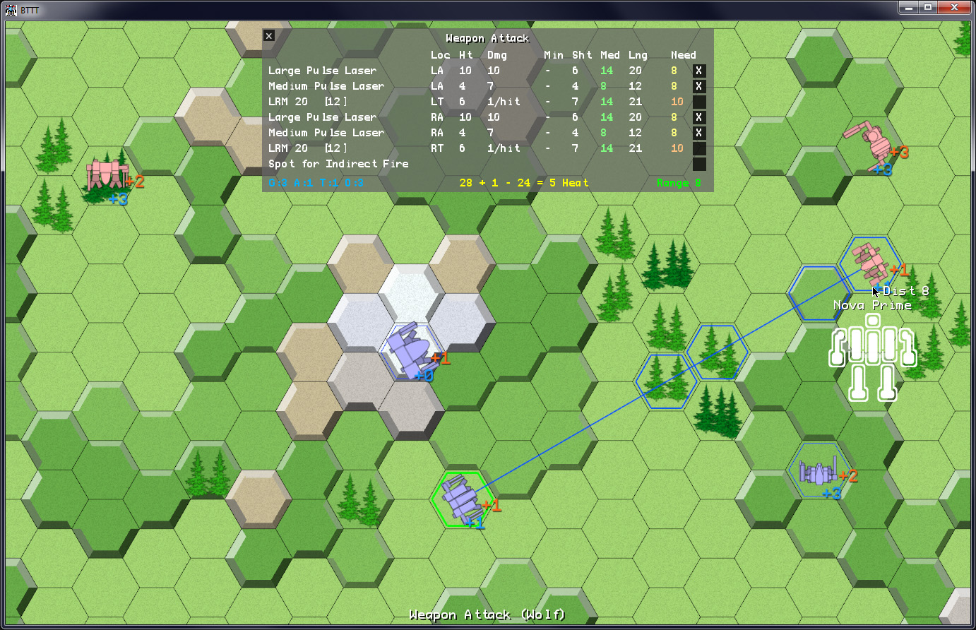 Screenshot of BTTT (BattleTech TableTop) 0.9.1 Beta